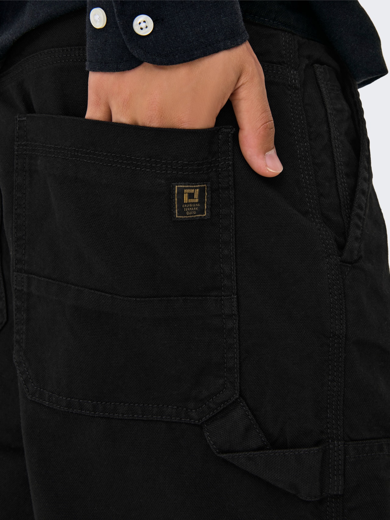 ONLY & SONS ONSEDGE Loose Fit Shorts -Black - 22030223