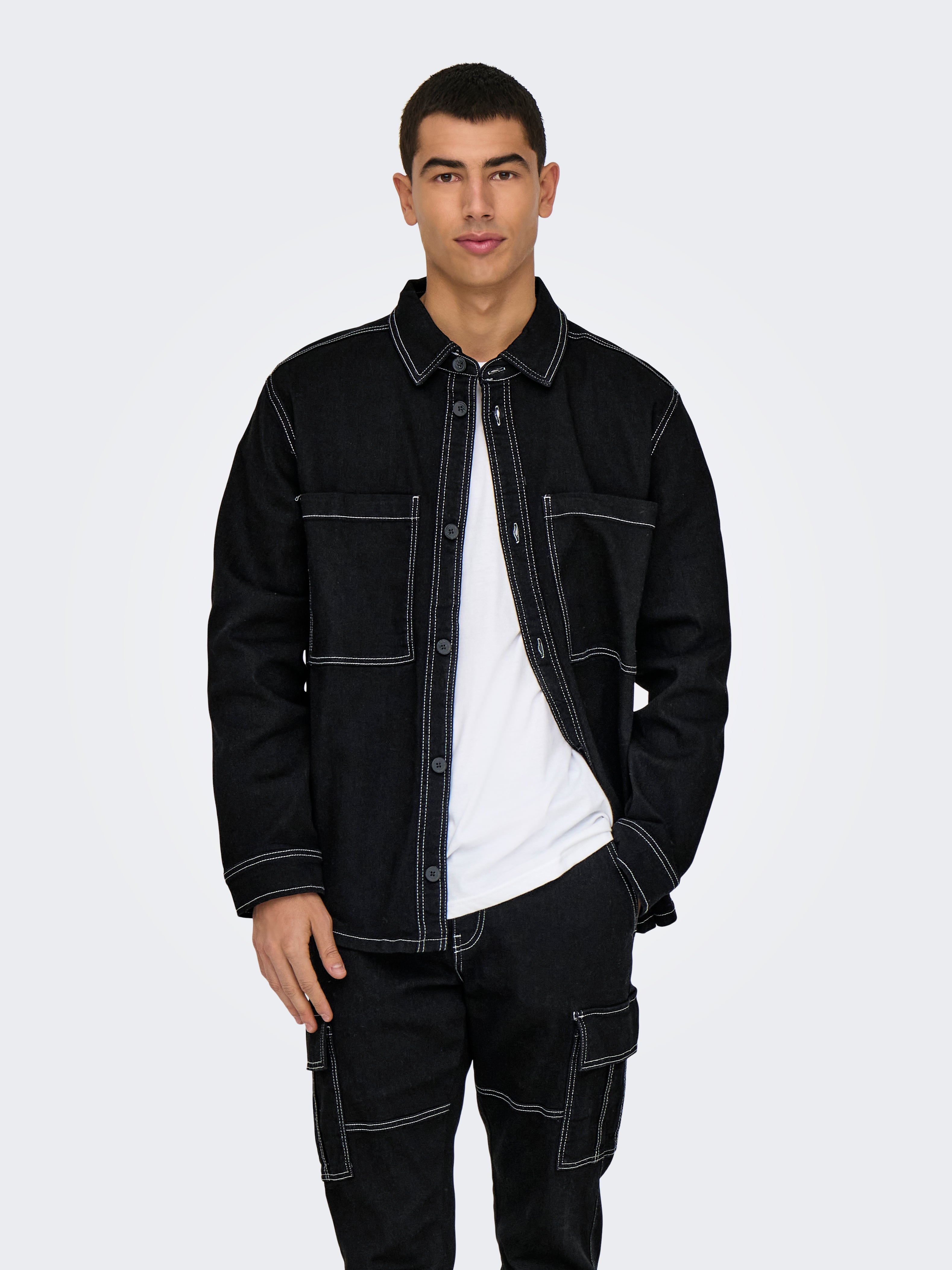 Onsedge Mittlere Taille Gerade Geschnitten Jeans