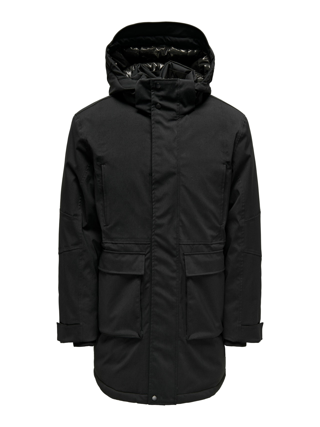 ONLY & SONS ONSPRIME Langer Parka -Black - 22030931