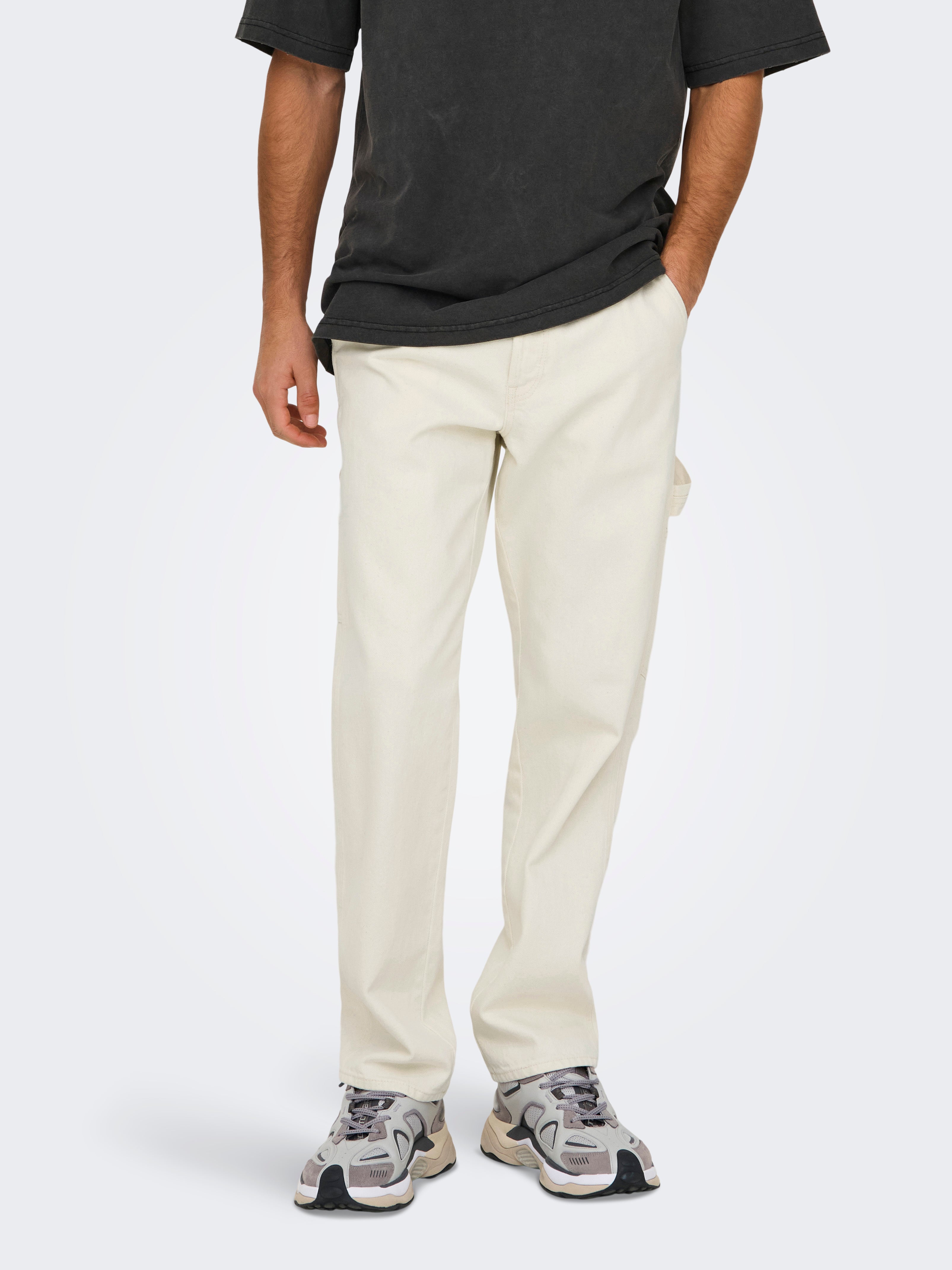 Onsedge Mittlere Taille Gerade Geschnitten Jeans