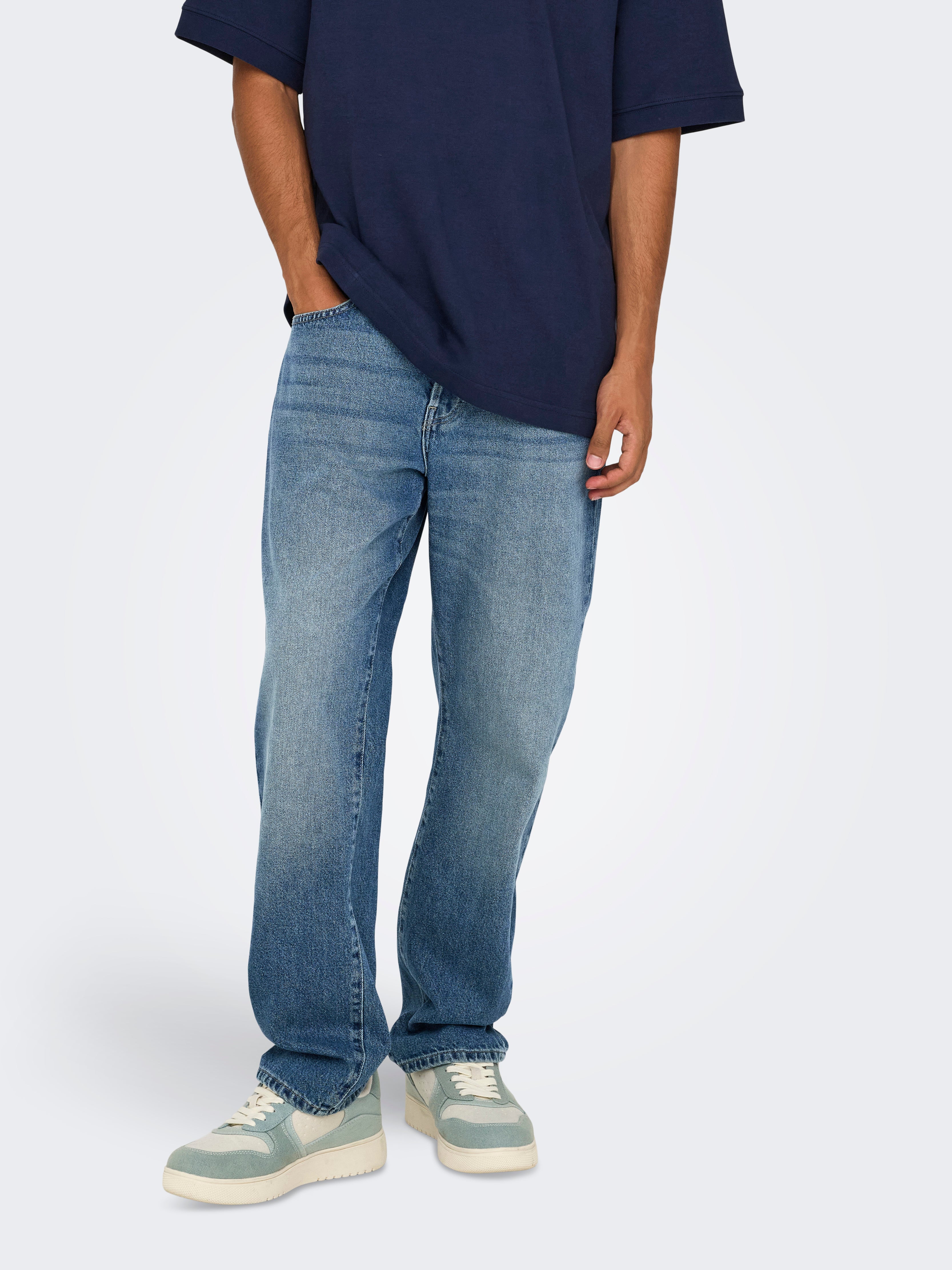 Thumbnail - Onsedge Mittlere Taille Gerade Geschnitten Jeans