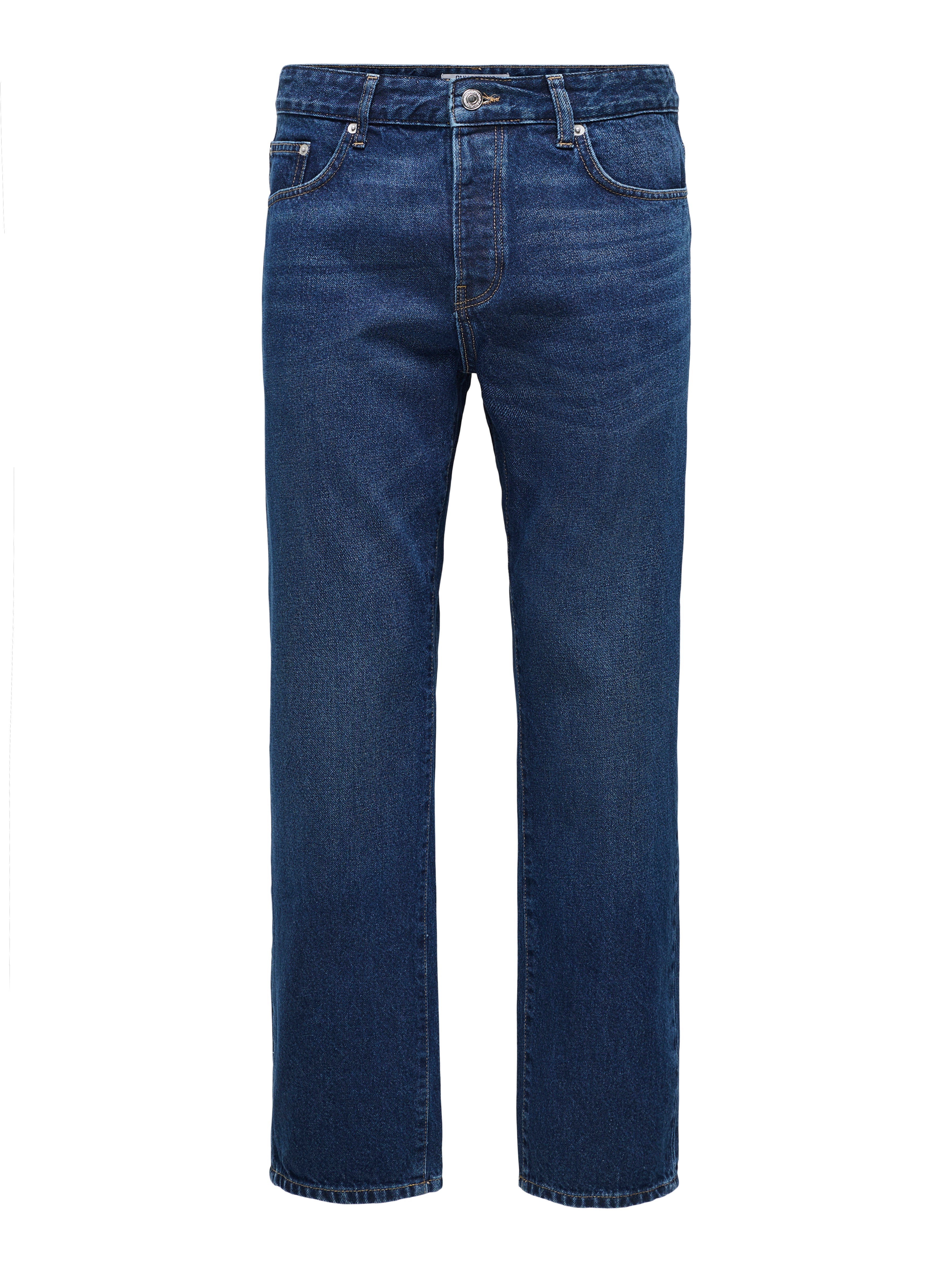 Onsedge Mittlere Taille Gerade Geschnitten Jeans