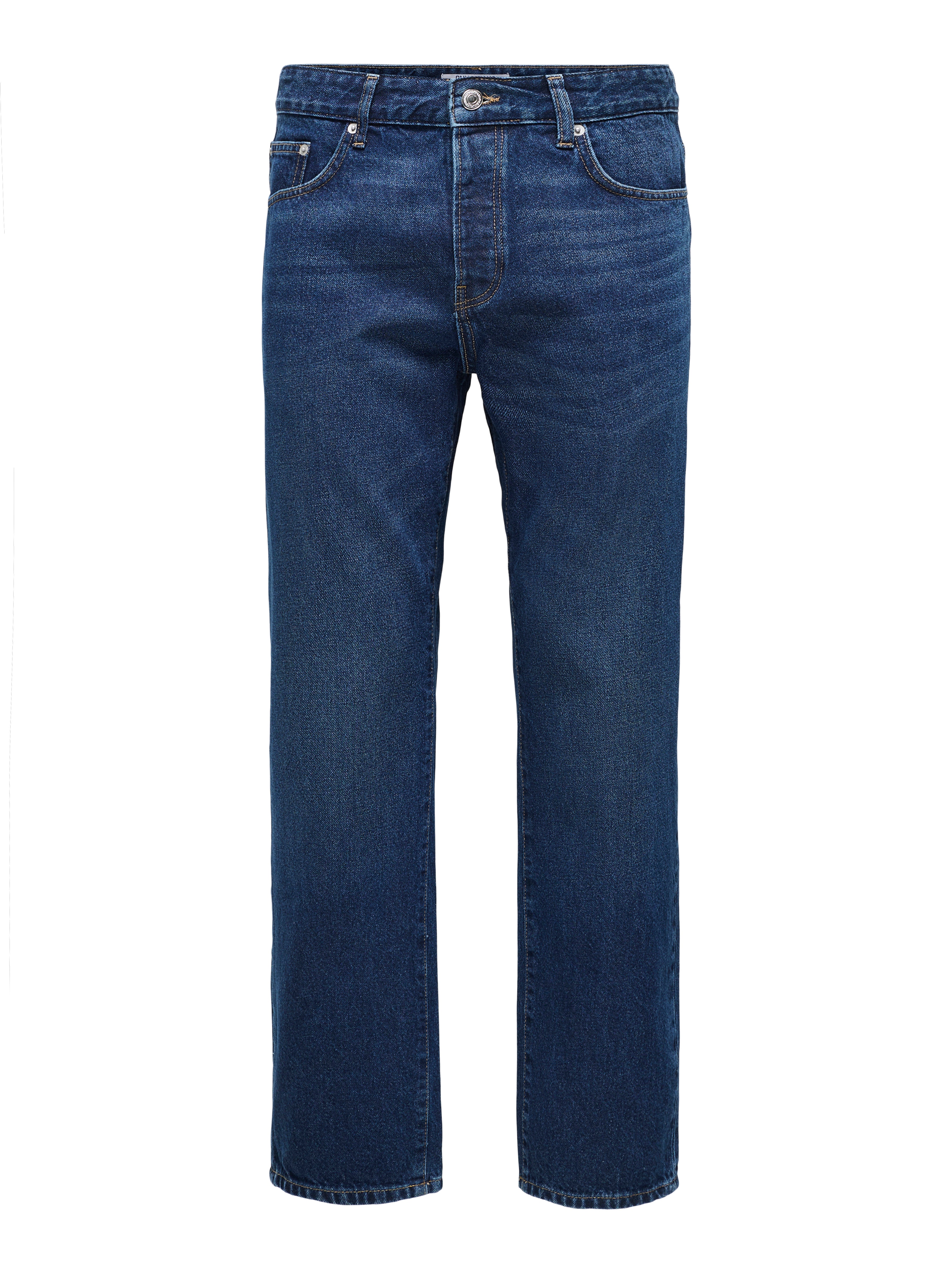 Onsedge Mittlere Taille Gerade Geschnitten Jeans