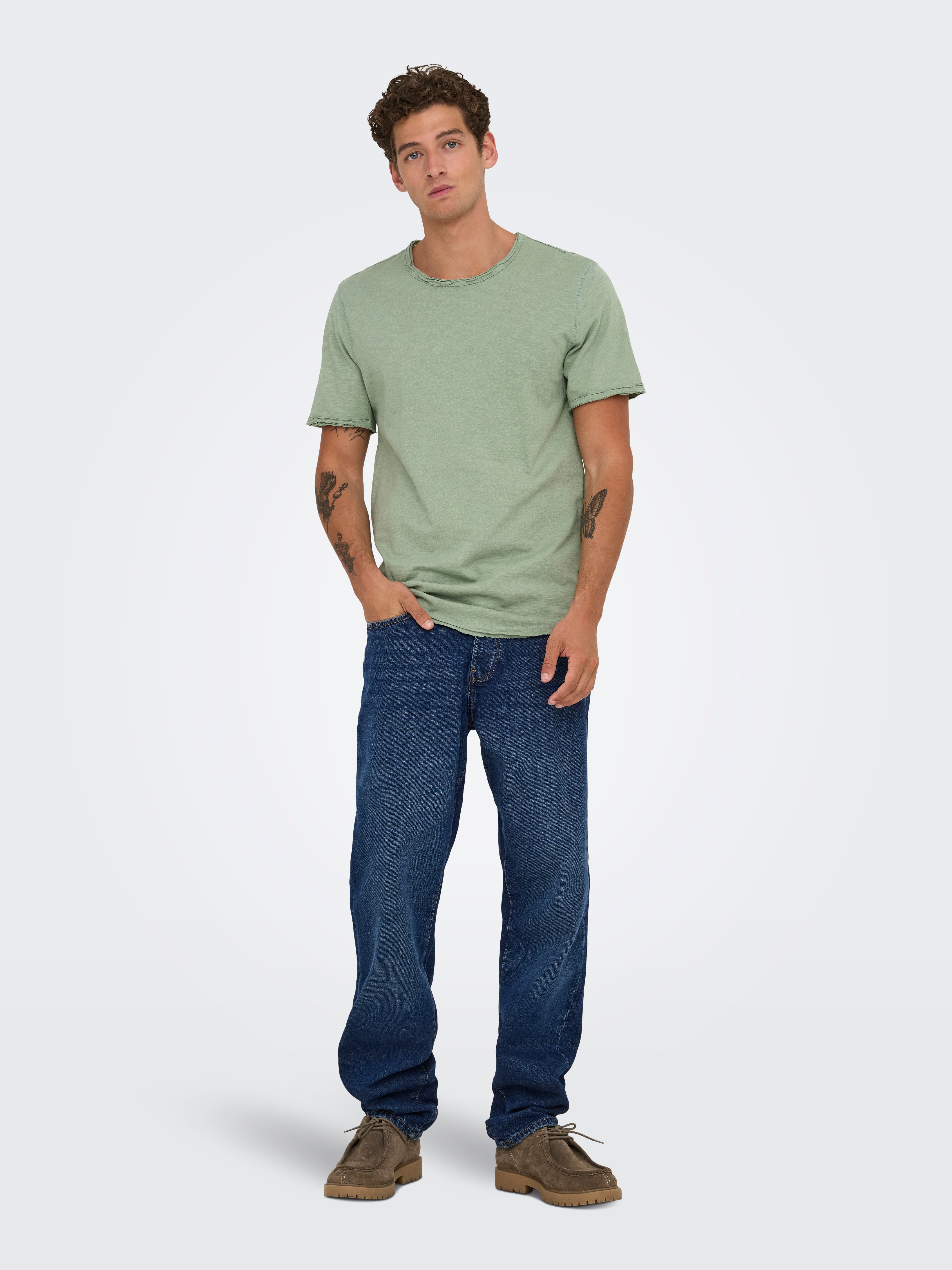 Thumbnail - Onsedge Mittlere Taille Gerade Geschnitten Jeans