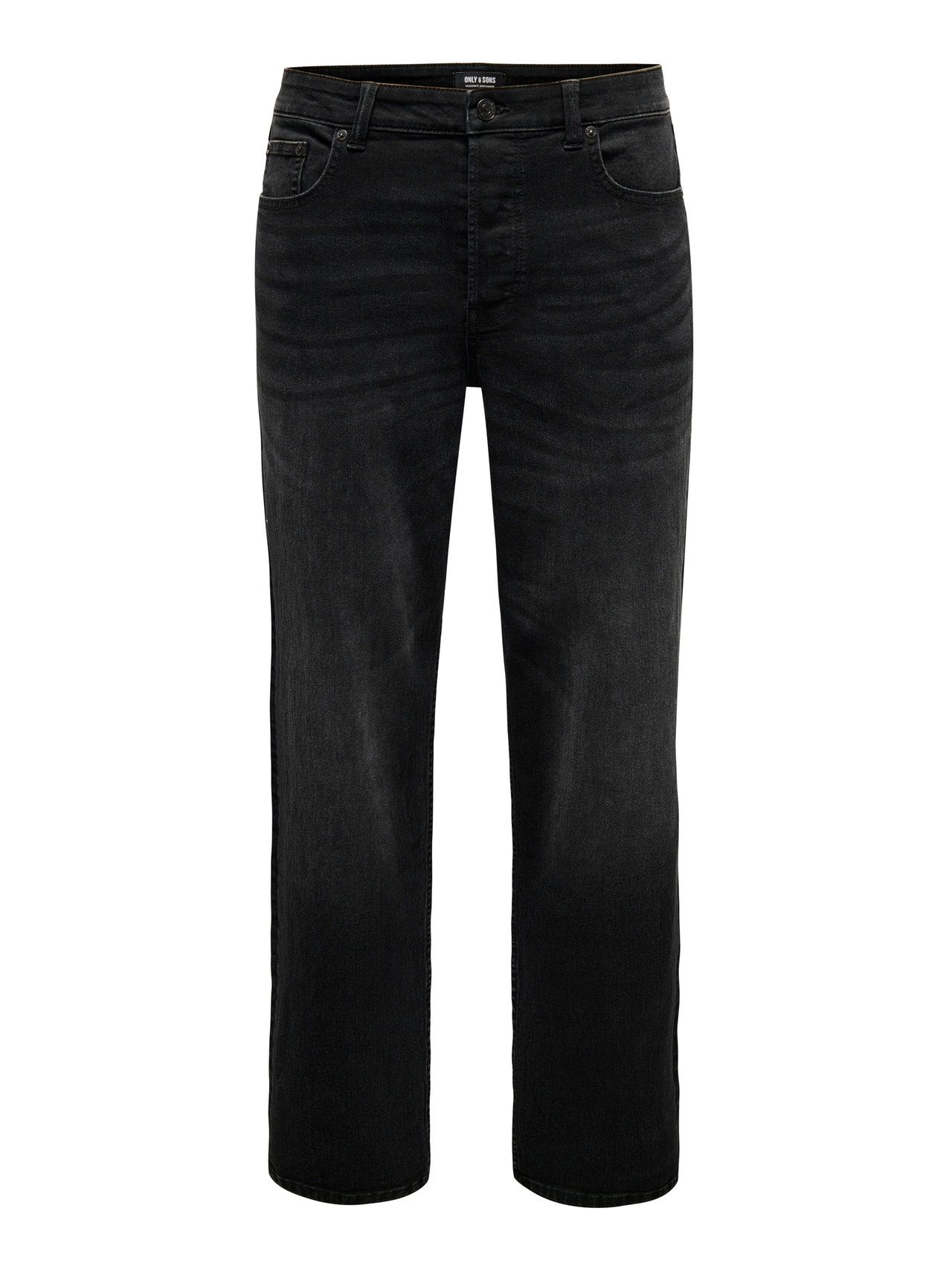 ONLY & SONS Ruumikas lõige Keskmine vöökoht Teksad -Washed Black - 22031146