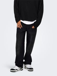 ONLY & SONS Ruumikas lõige Keskmine vöökoht Teksad -Washed Black - 22031146