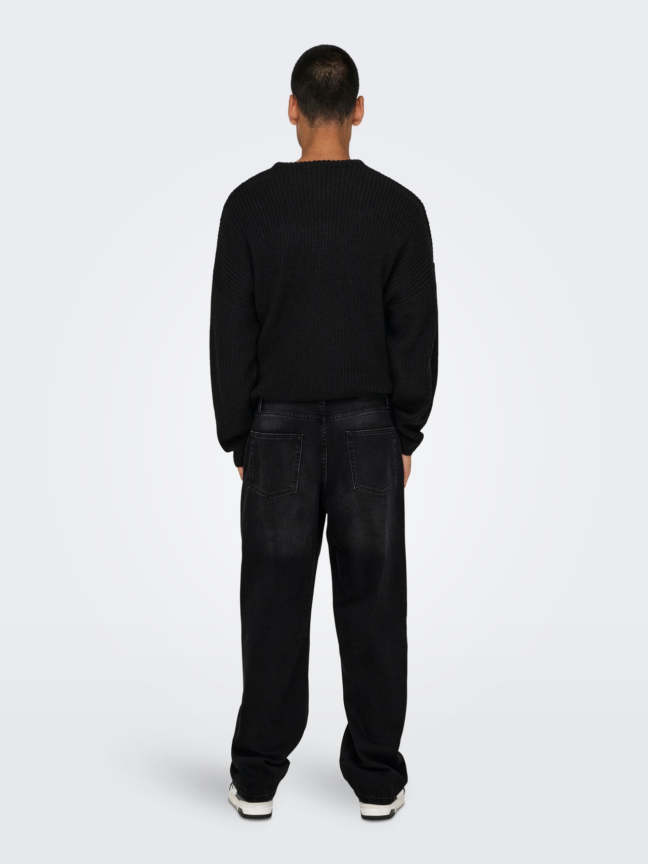 ONLY & SONS Ruumikas lõige Keskmine vöökoht Teksad -Washed Black - 22031146