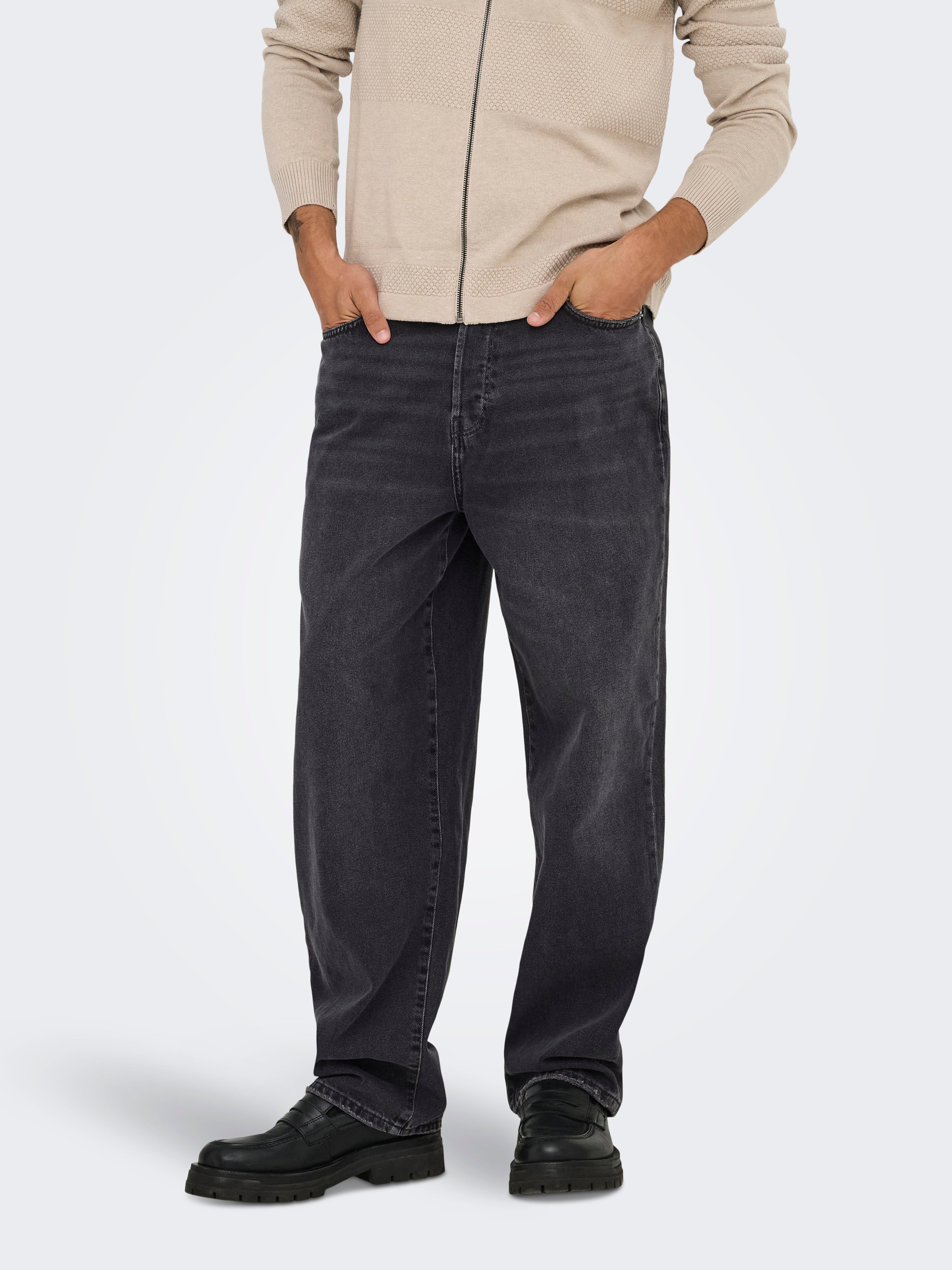 Thumbnail - Onsfade Mittlere Taille Locker Geschnitten Jeans