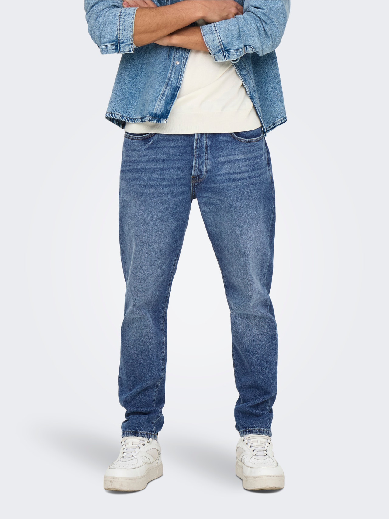 ONLY & SONS Sirge lõige Teksad -Medium Blue Denim - 22031147