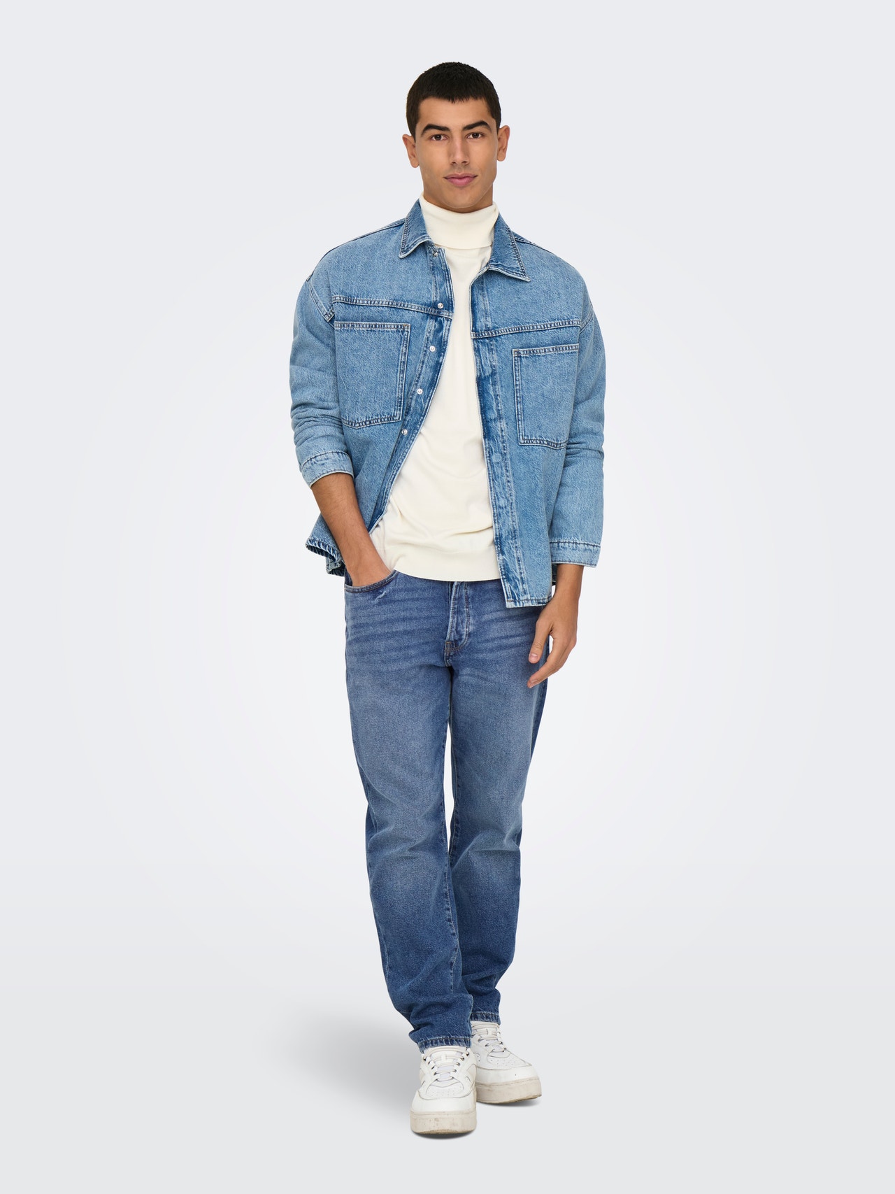 ONLY & SONS Sirge lõige Teksad -Medium Blue Denim - 22031147