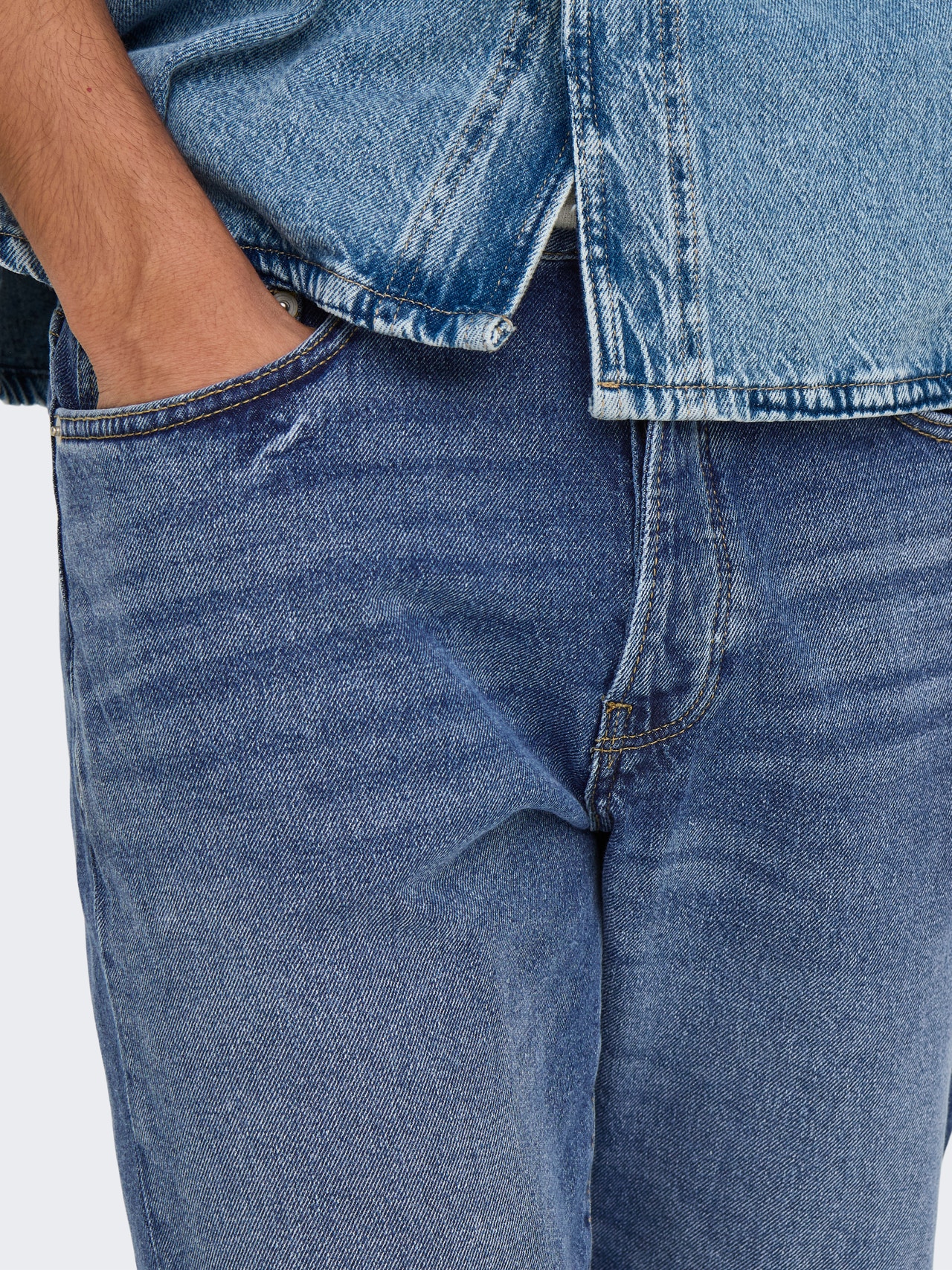 ONLY & SONS Sirge lõige Teksad -Medium Blue Denim - 22031147