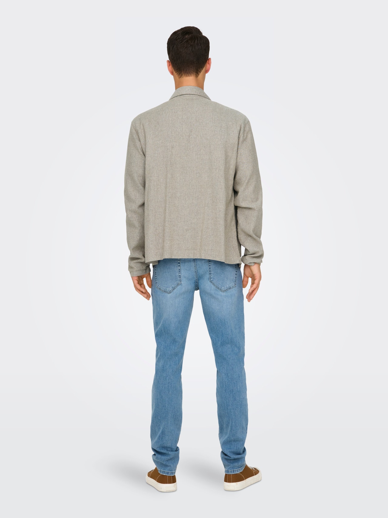 ONLY & SONS V-kaelus Jope -Raw Ecru - 22031579