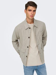 ONLY & SONS V-kaelus Jope -Raw Ecru - 22031579