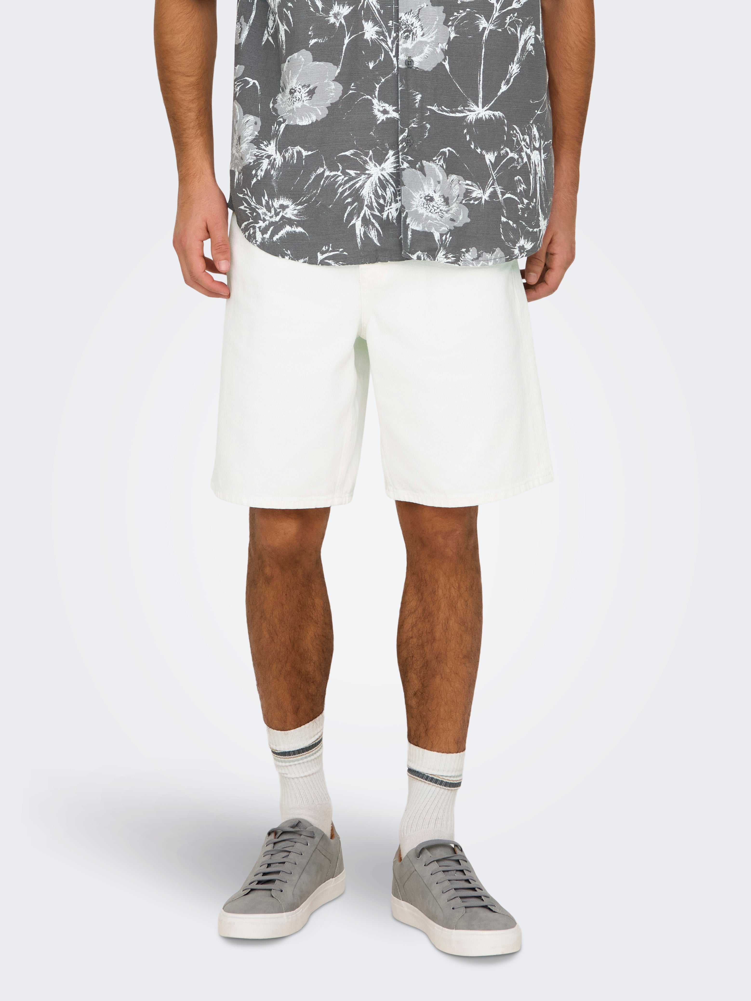 Onsfade Mittlere Taille Locker Geschnitten Shorts