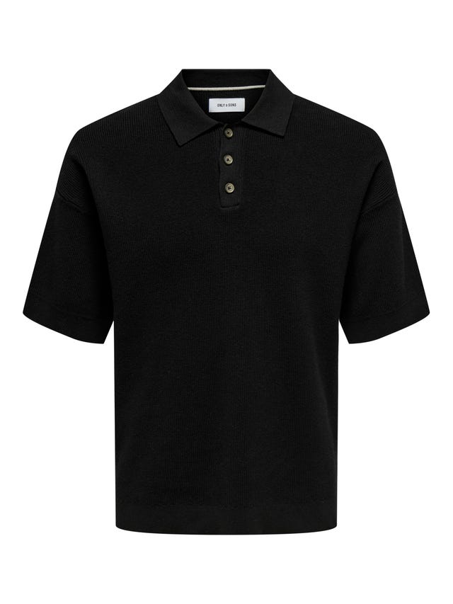 ONLY & SONS Drop Fit Polo Knitted Polo-Shirt - 22031757