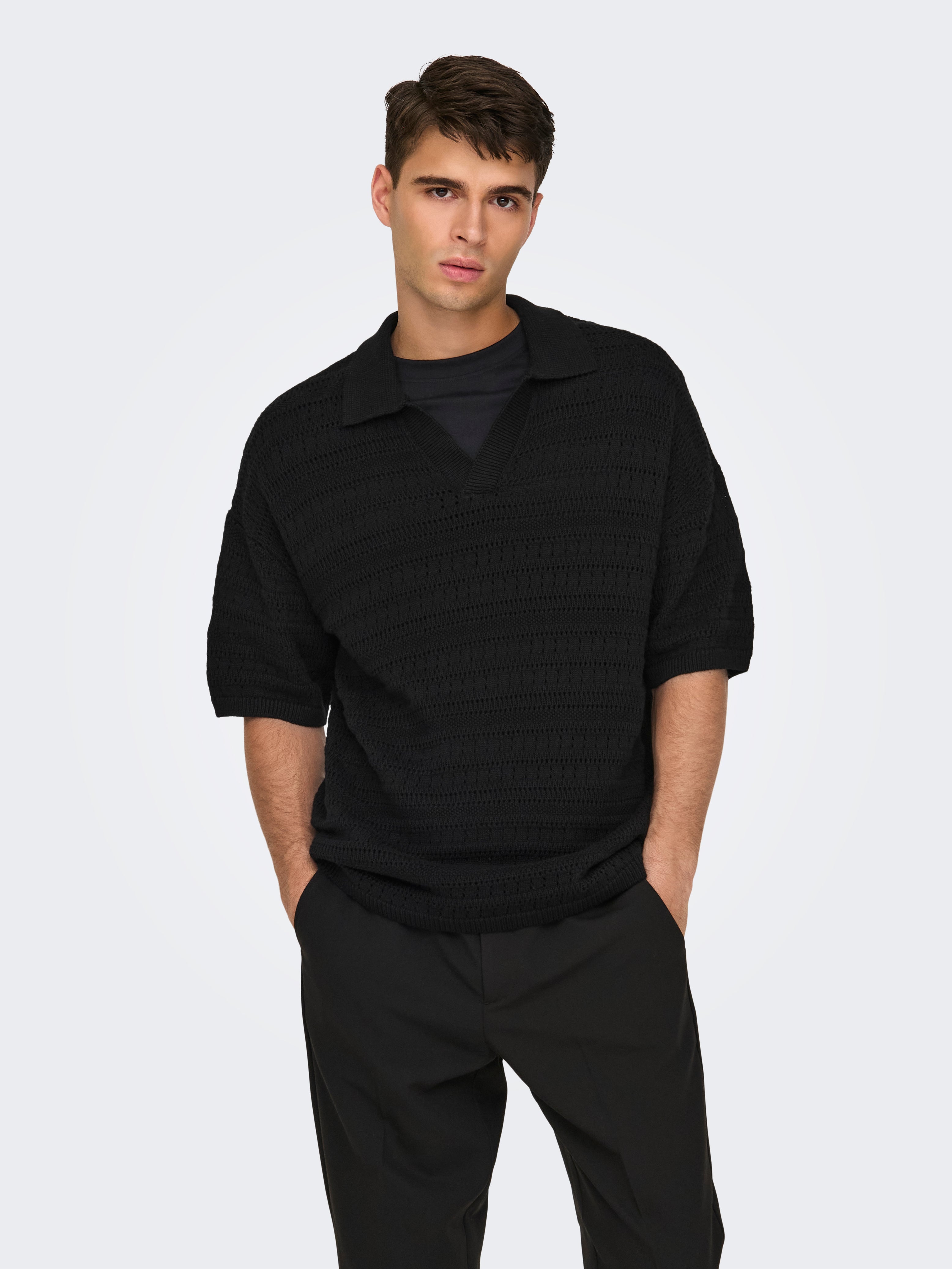 Thumbnail - Onsgrayson Gestricktes Poloshirt