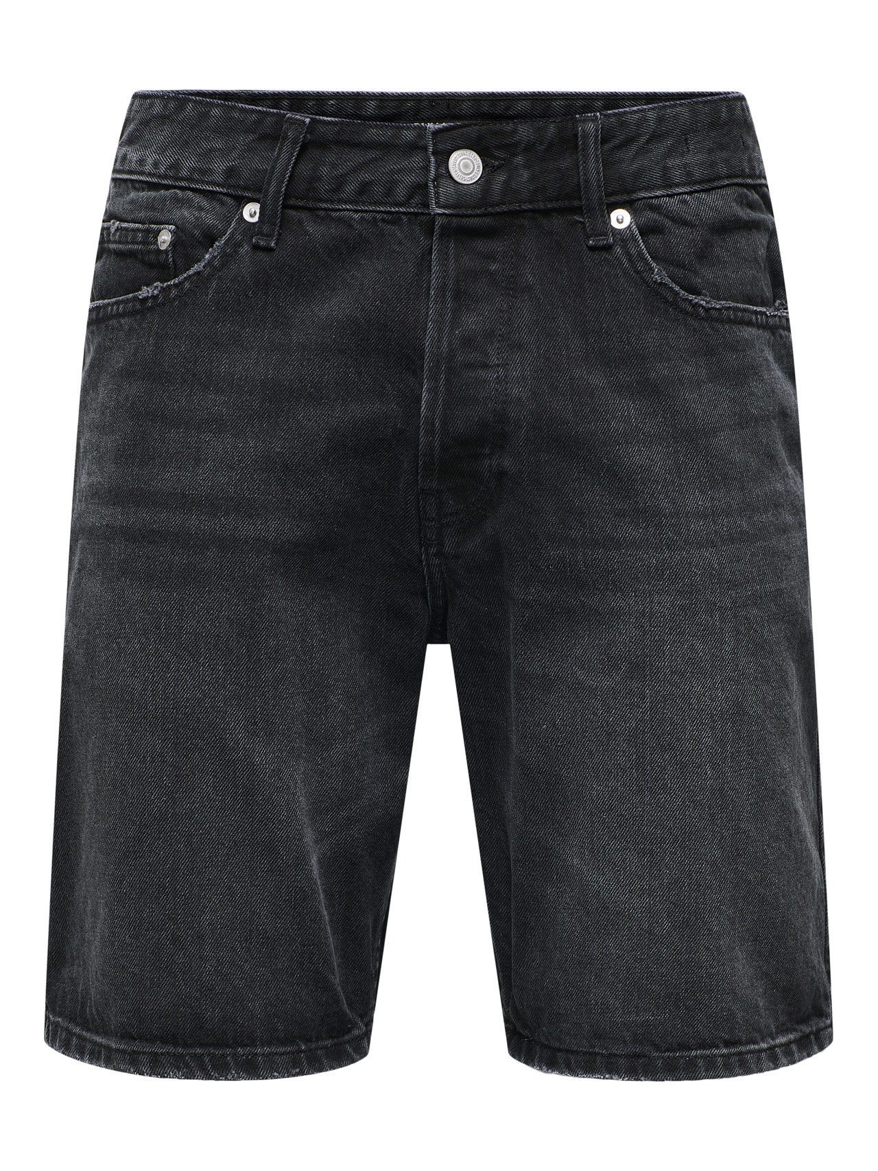 ONLY & SONS Ravno pristajanje Srednji uspon Kratke hlače -Black Denim - 22032047