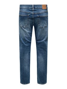 ONLY & SONS ONSWEFT Vidutinio aukščio juosmuo Klasikinis kirpimas Džinsai -Dark Medium Blue Denim - 22032139