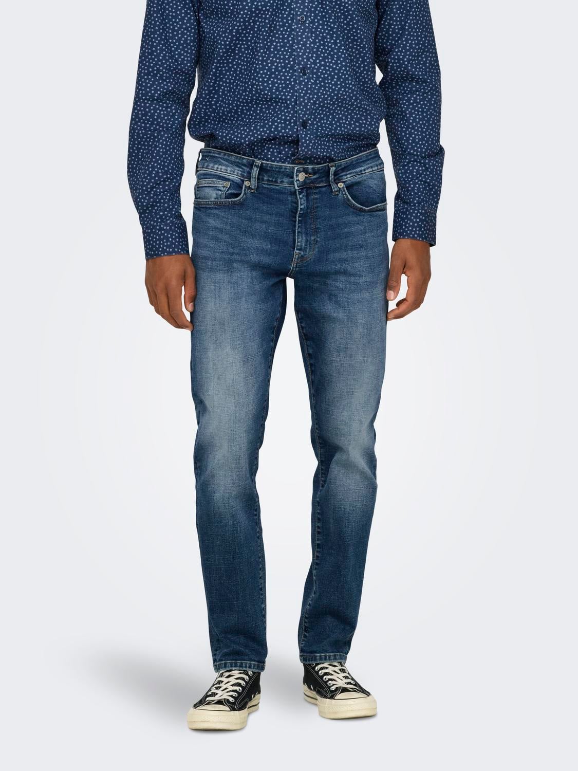 Onsweft Mittlere Taille Normal Geschnitten Jeans