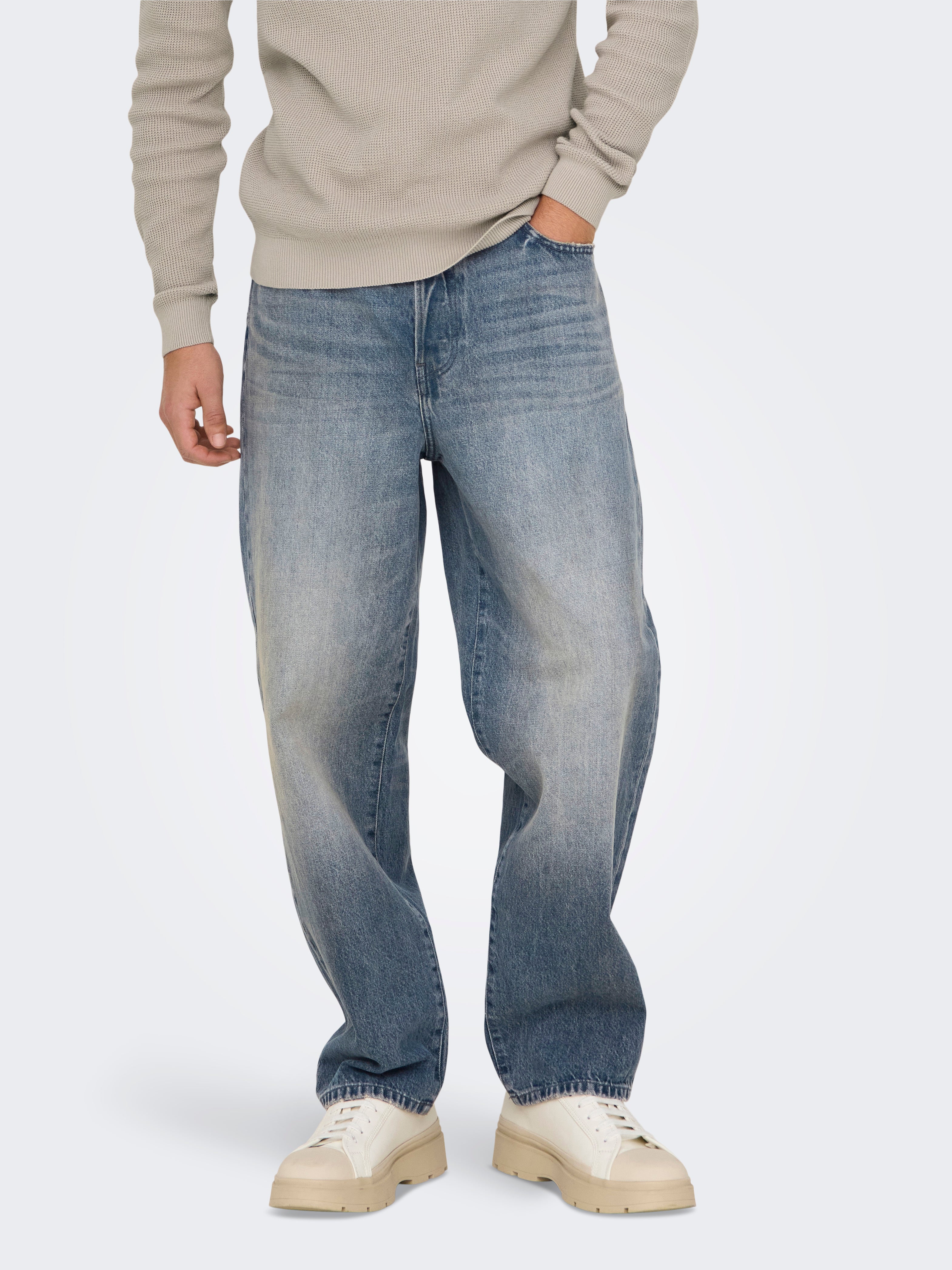 Thumbnail - Onsfade Mittlere Taille Locker Geschnitten Jeans