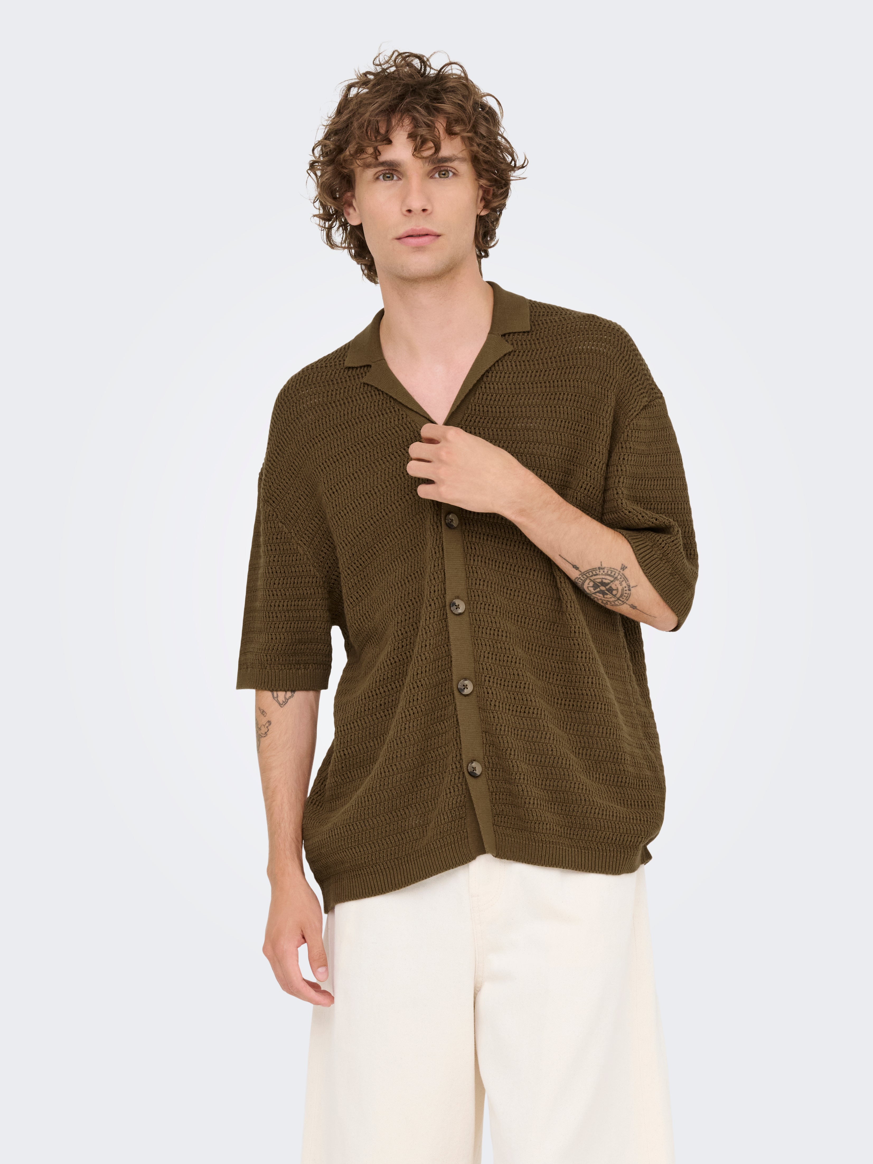 Onsthiago Gestricktes Polo-hemd