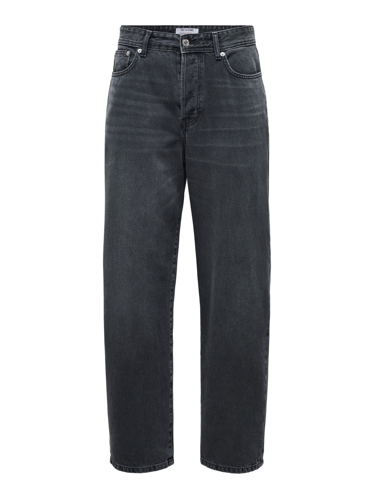 ONLY & SONS Ruumikas lõige Kõrge vöökoht Teksad -Washed Black - 22032717