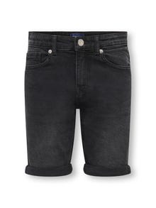 ONLY & SONS Redovno prianjanje Srednji uspon JUNIOR Kratke hlače -Washed Black - 22032796