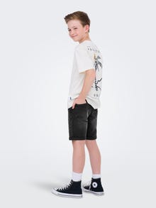 ONLY & SONS Redovno prianjanje Srednji uspon JUNIOR Kratke hlače -Washed Black - 22032796