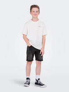 ONLY & SONS Redovno prianjanje Srednji uspon JUNIOR Kratke hlače -Washed Black - 22032796