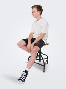 ONLY & SONS Redovno prianjanje Srednji uspon JUNIOR Kratke hlače -Washed Black - 22032796