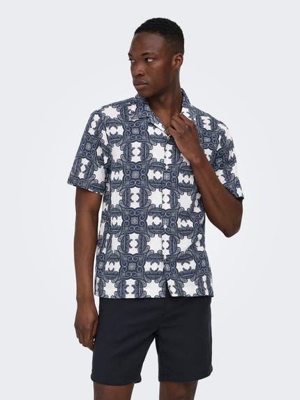 Only & Sons Onscaiden LS Solid Linen Camicia Formale, Bianco White Medium Uomo 106785344 Only & Sons Onscaiden LS Solid Linen Camicia Formale, Bianco White Medium Uomo 106785344