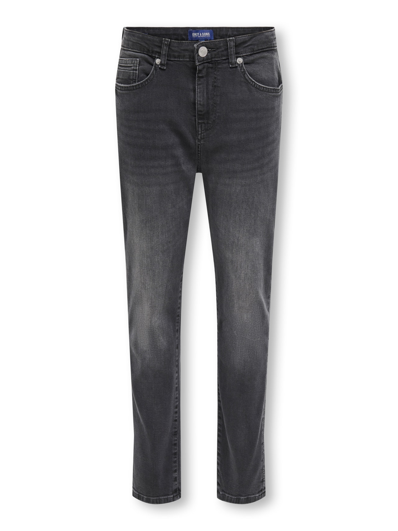 ONLY & SONS OSJYOKE Mid rise Tapered fit Jeans -Washed Black - 22032845