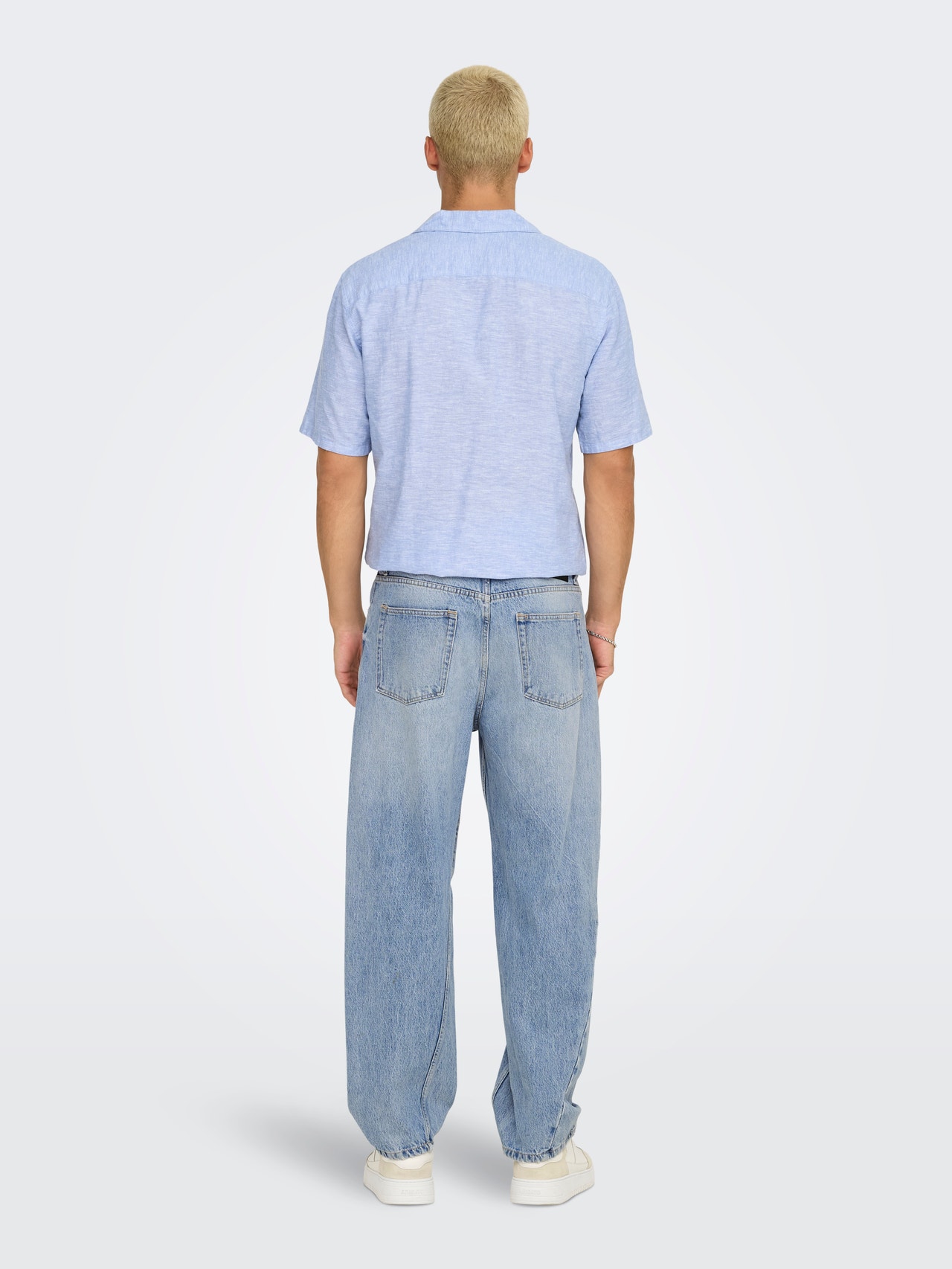 ONLY & SONS Ruumikas lõige Keskmine vöökoht Teksad -Light Blue Denim - 22033146