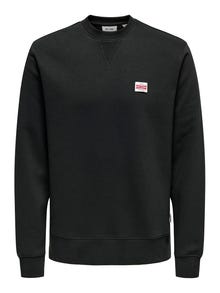 ONLY & SONS Tavapärane lõige U-kaelus Dressipluusid -Jet Black - 22033193