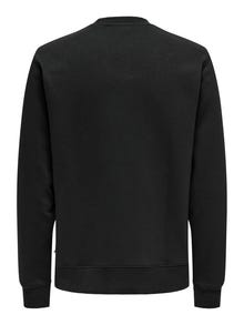 ONLY & SONS Tavapärane lõige U-kaelus Dressipluusid -Jet Black - 22033193