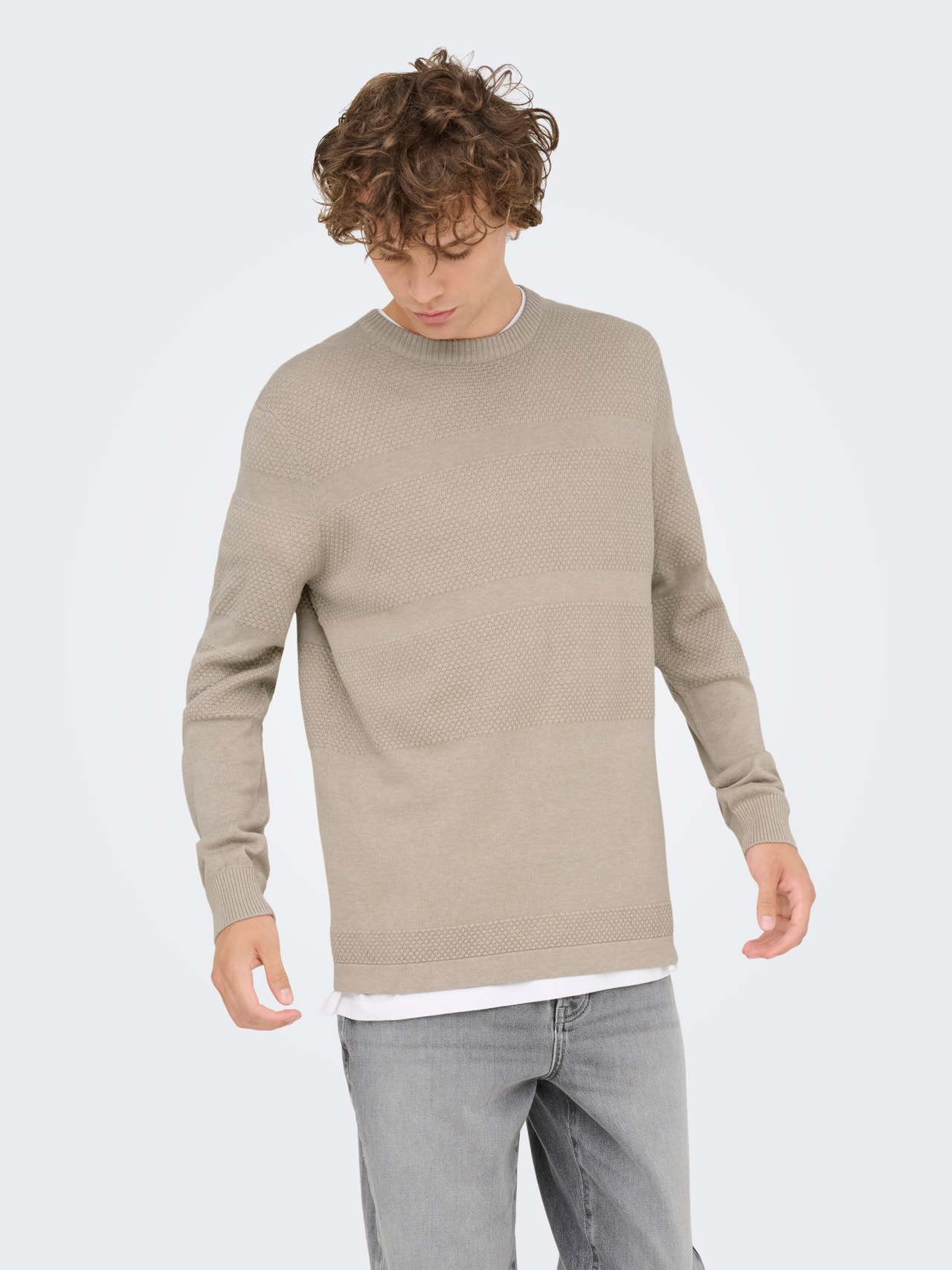 ONLY & SONS ONSMALIK Genser -Silver Lining - 22033298