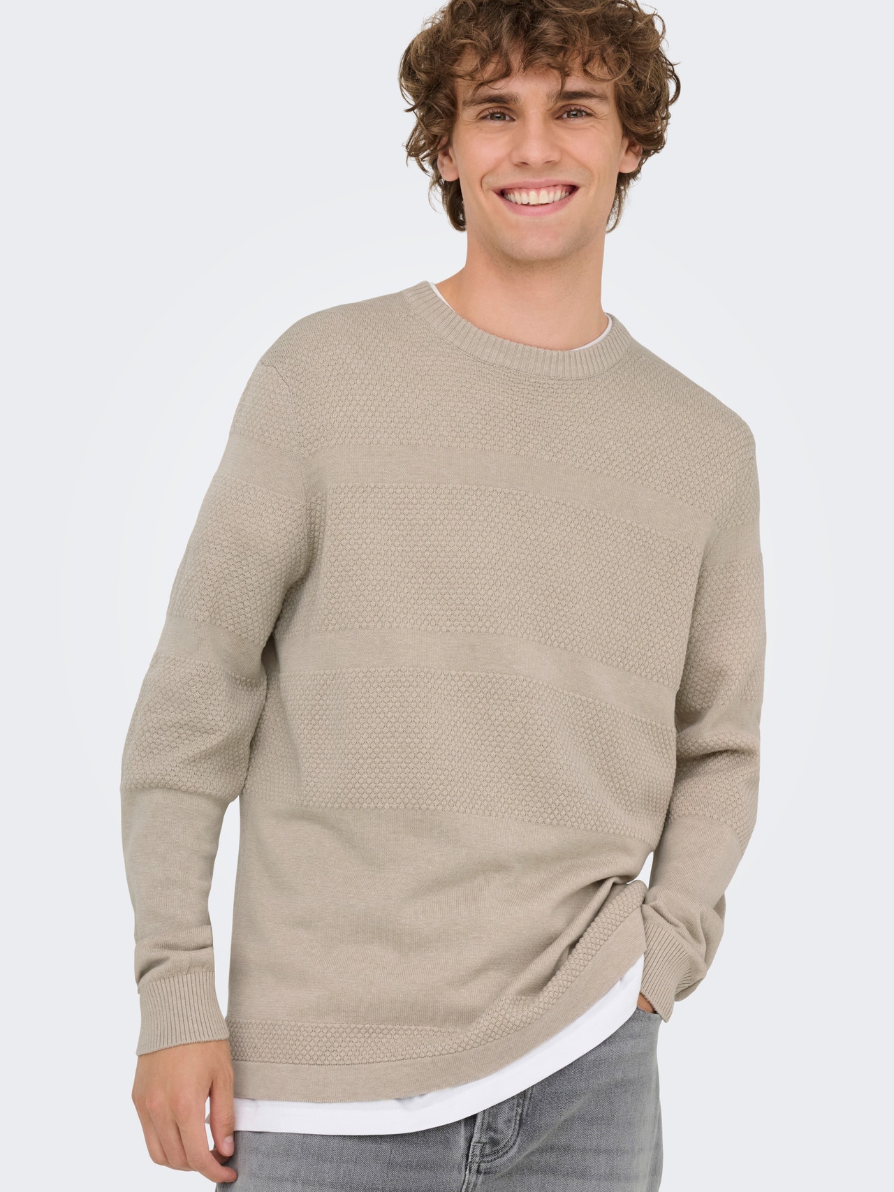 ONLY & SONS ONSMALIK Genser -Silver Lining - 22033298