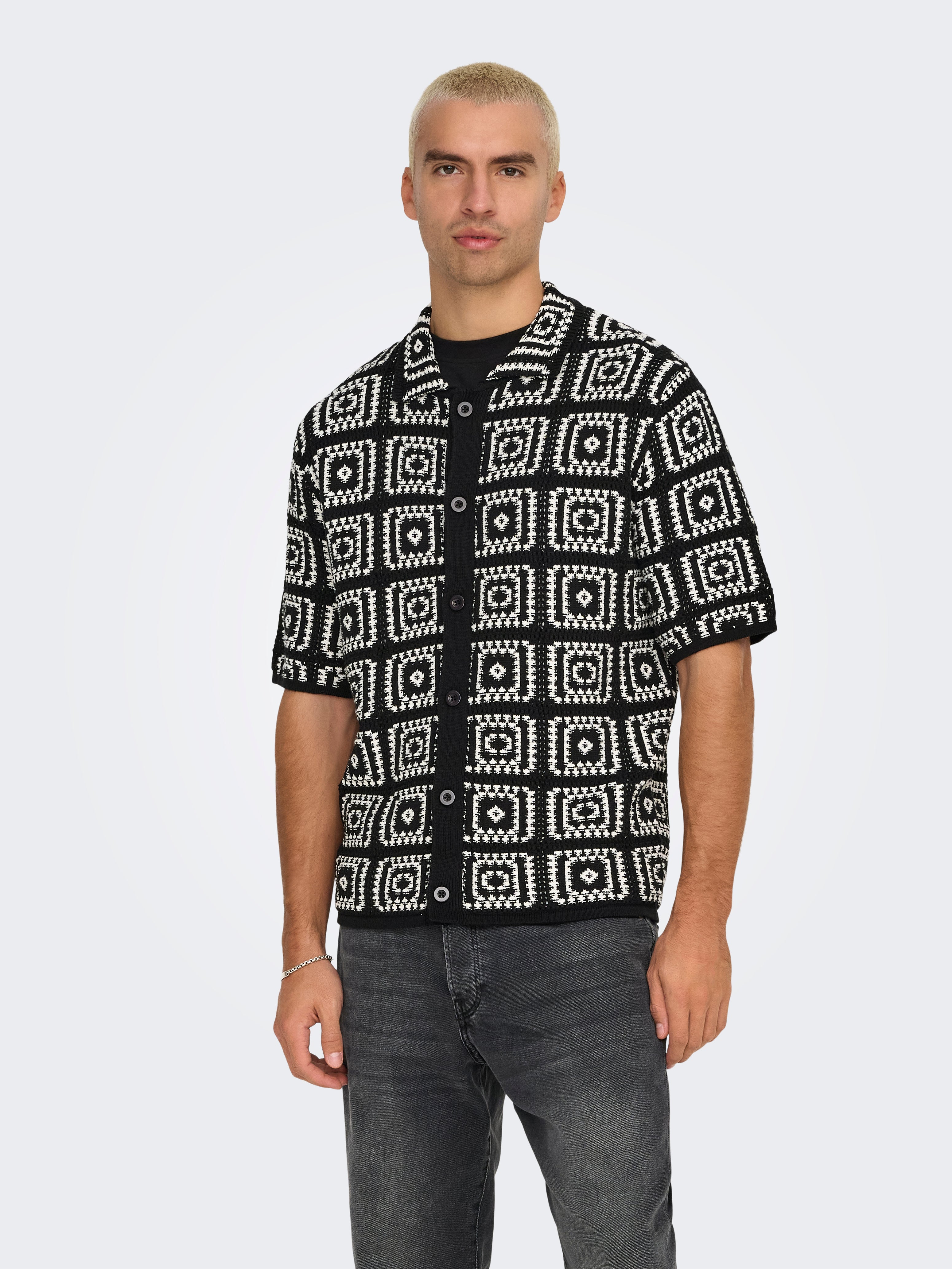 Onsbart Gestricktes Poloshirt