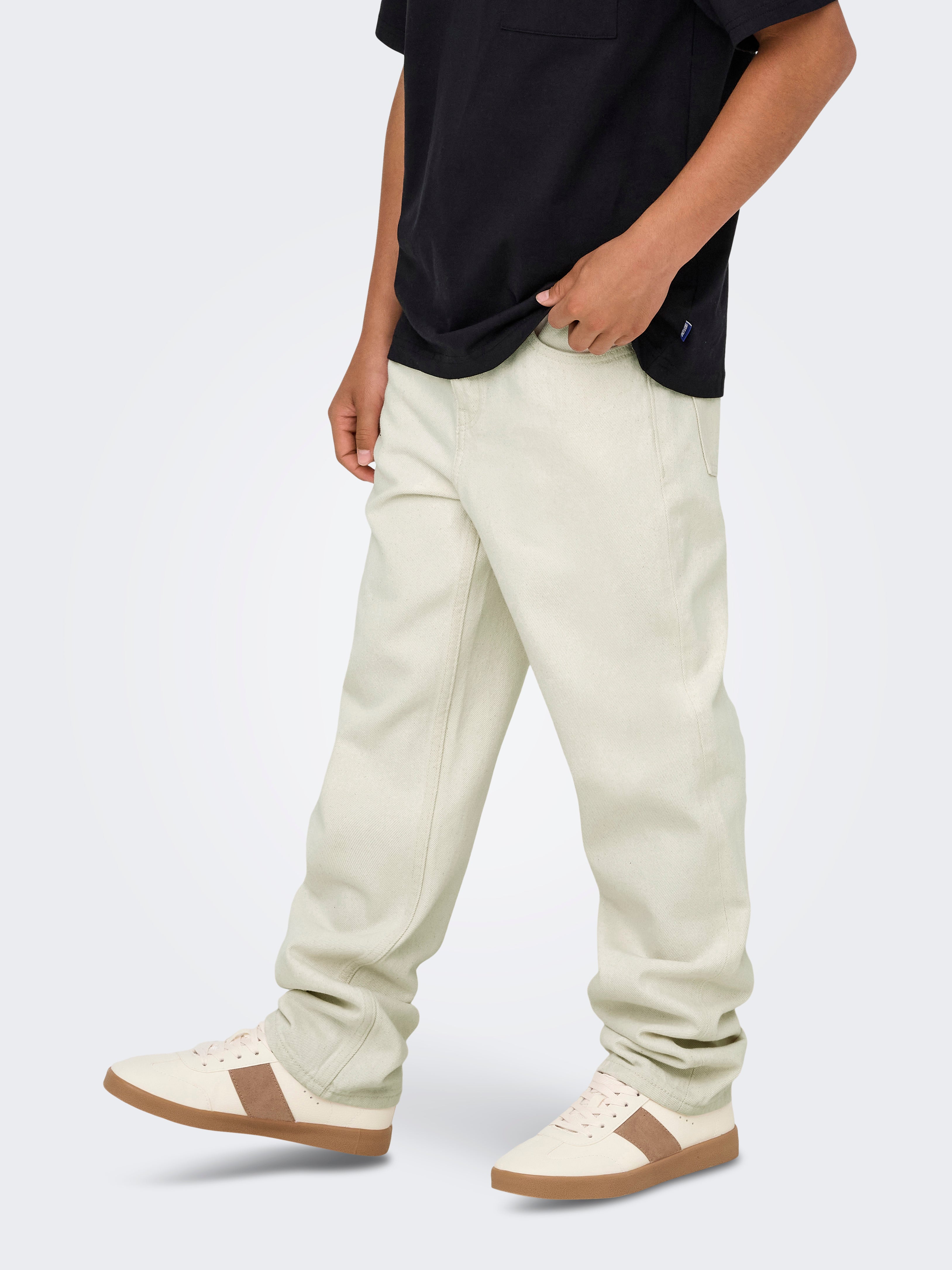 Osjedge Mittlere Taille Gerade Geschnitten Jeans