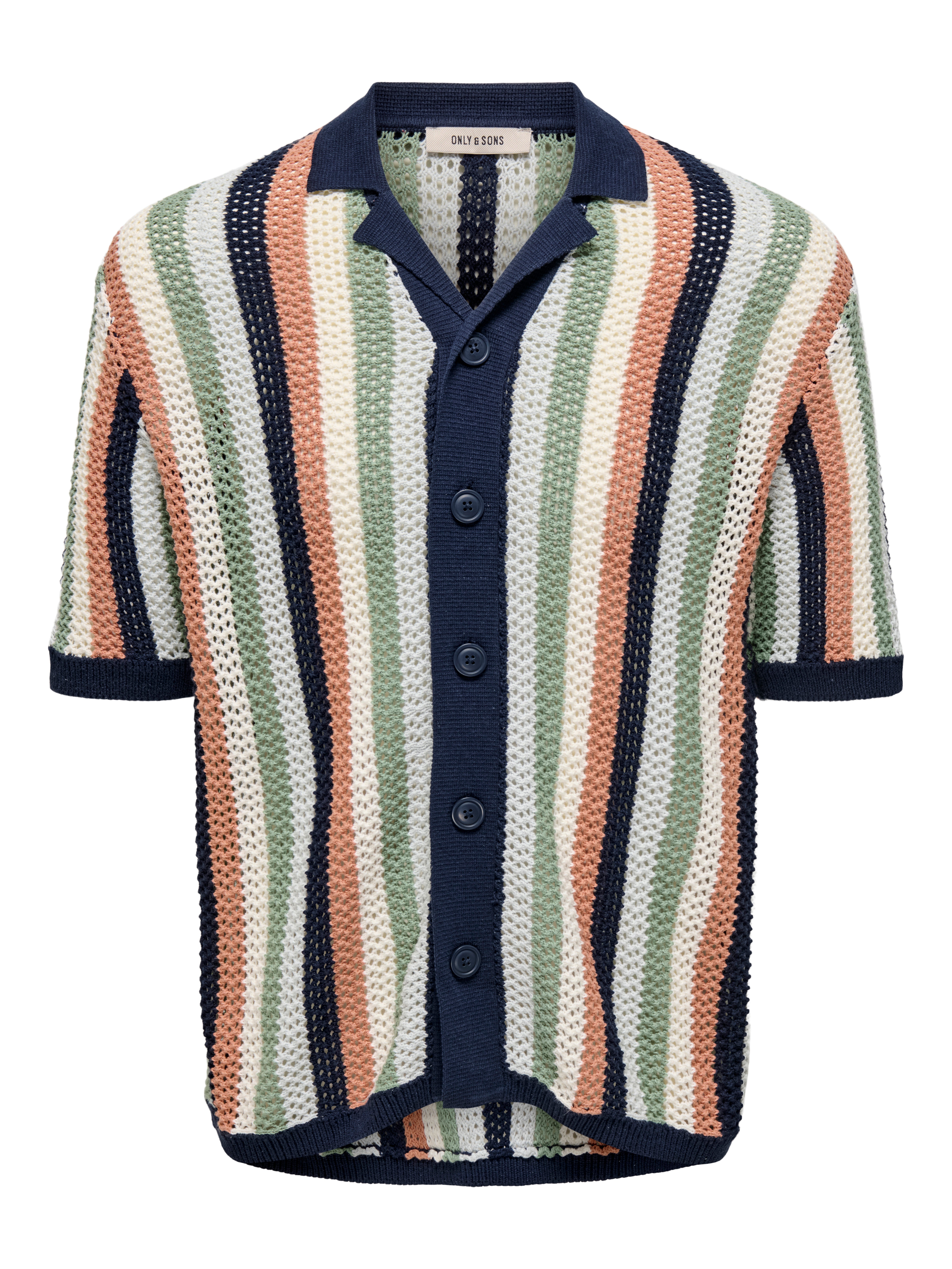 Normal Geschnitten Resort Kragen Strickjacke