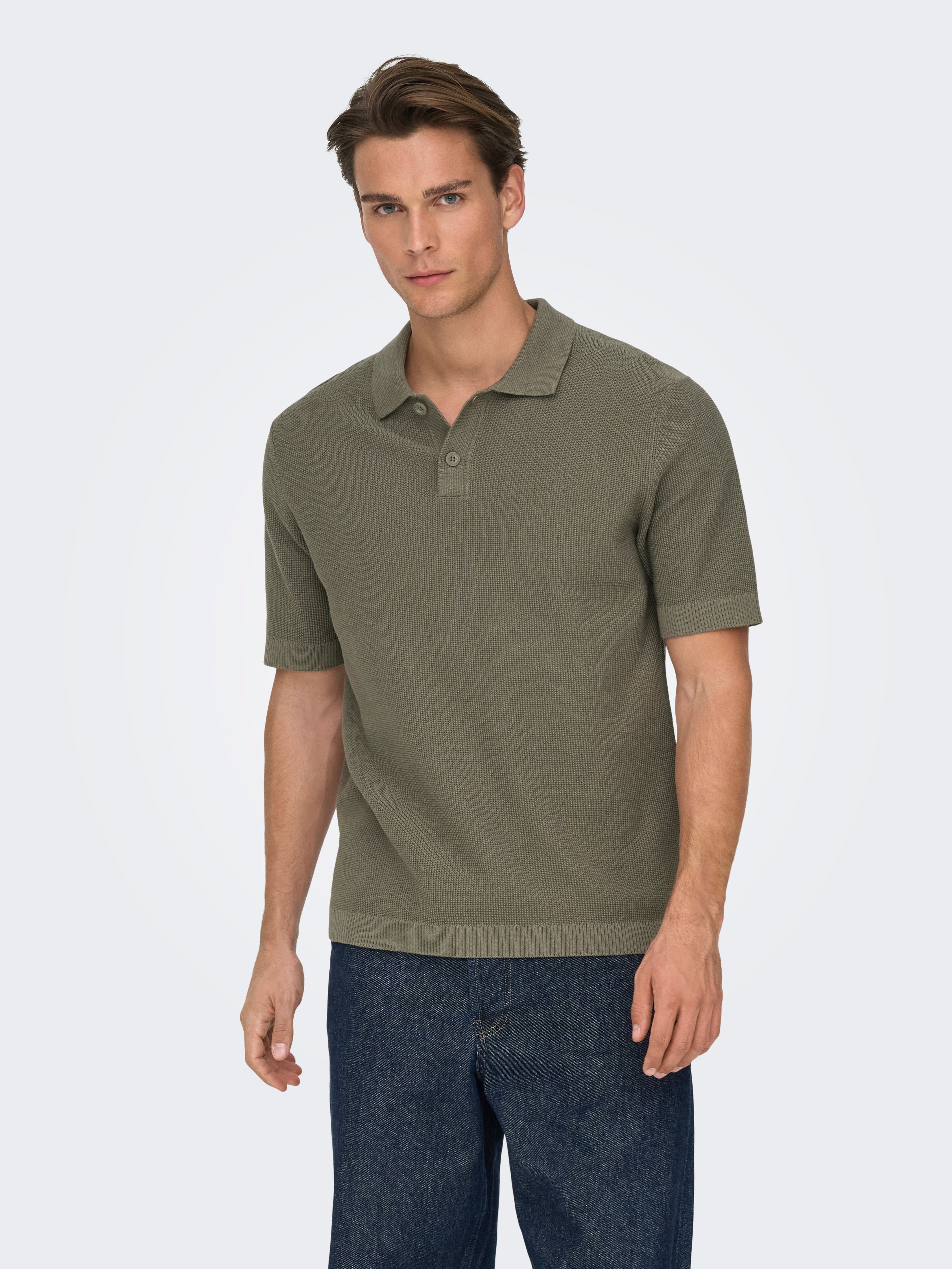 Onstony Gestricktes Poloshirt