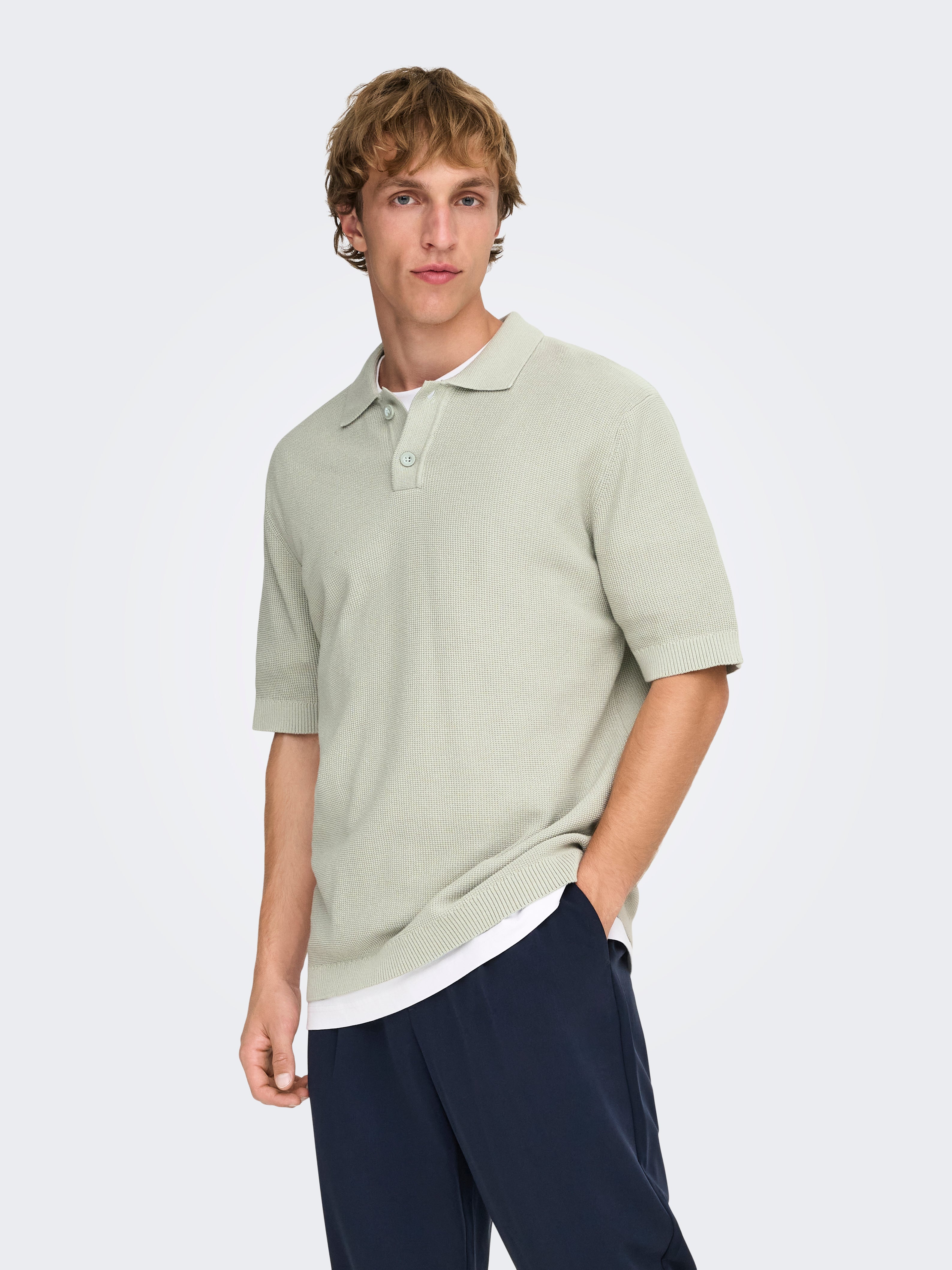 Onstony Gestricktes Poloshirt