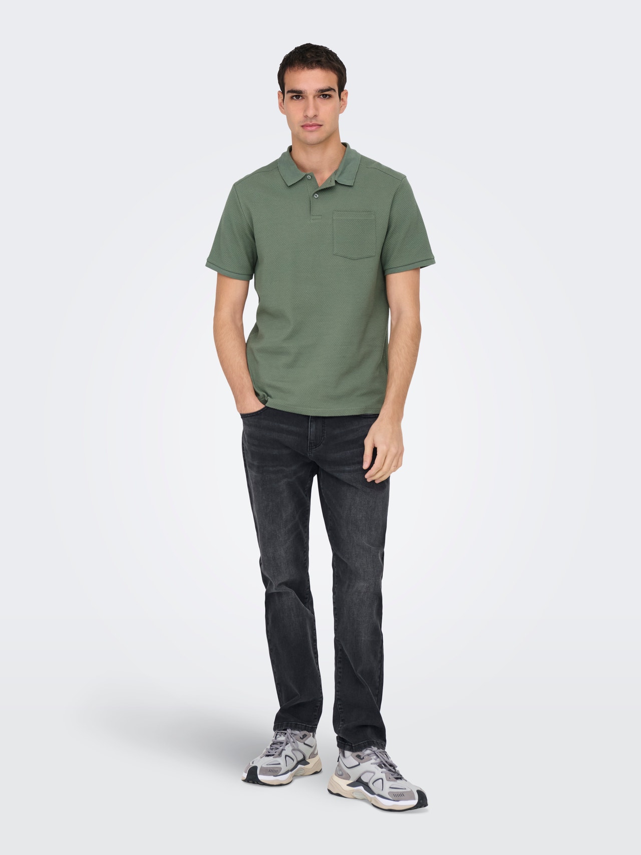 ONLY & SONS ONSEMARI Polo -Agave Green - 22033663