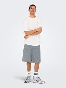 ONLY & SONS ONSCARL Mittlere Taille Ballon Schnitt 5-Pocket-Shorts -Light Blue Denim - 22034106