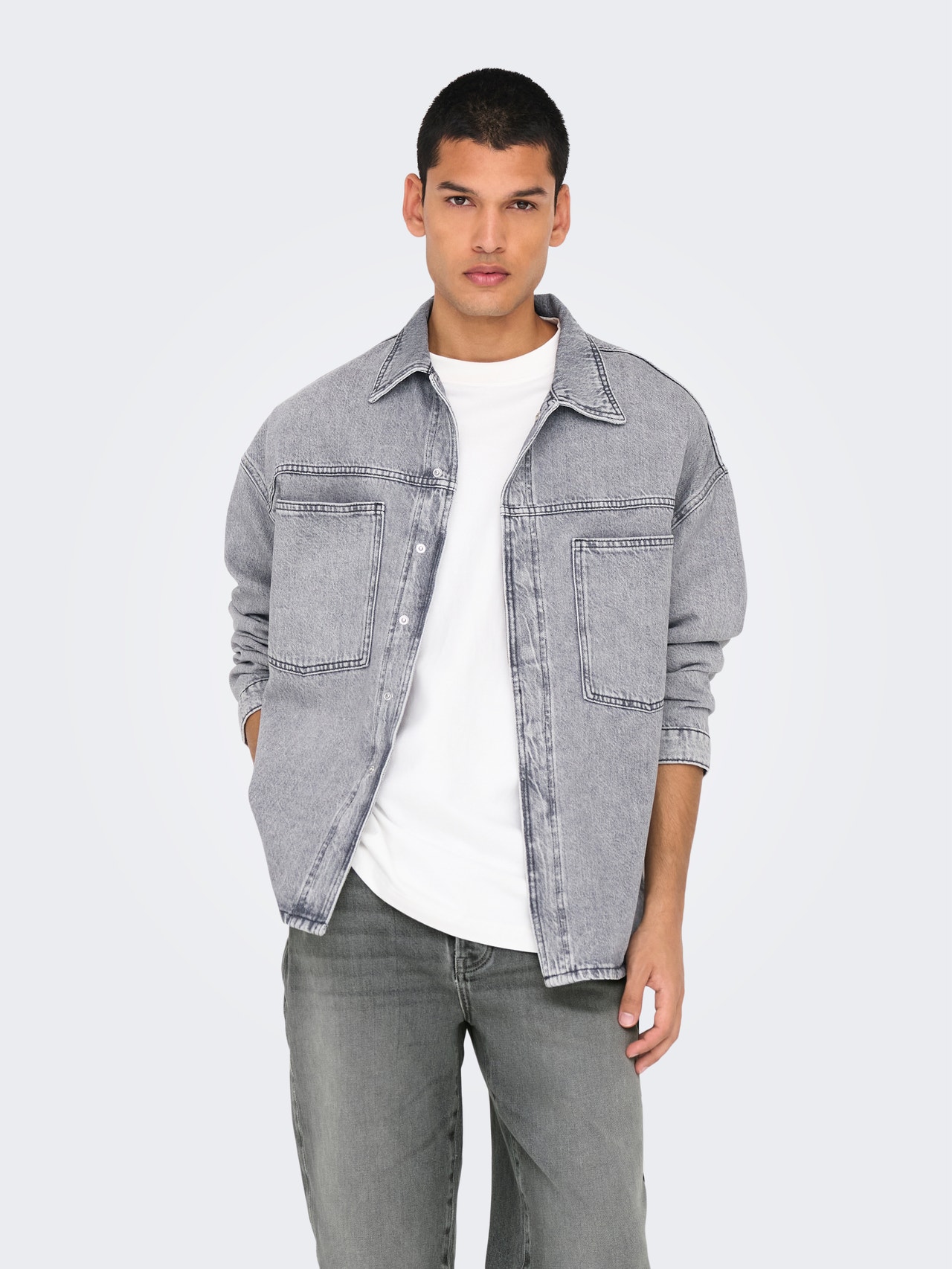 ONLY & SONS ONSEMIL Casaco de Ganga -Grey Denim - 22034613