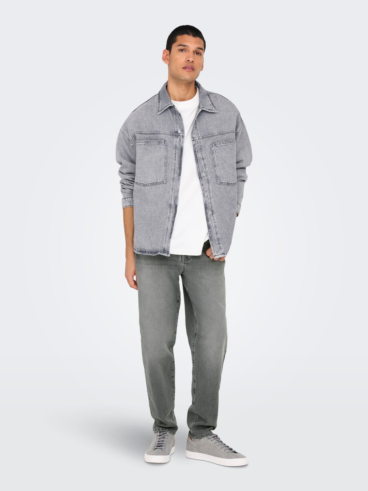 ONLY & SONS ONSEMIL Casaco de Ganga -Grey Denim - 22034613