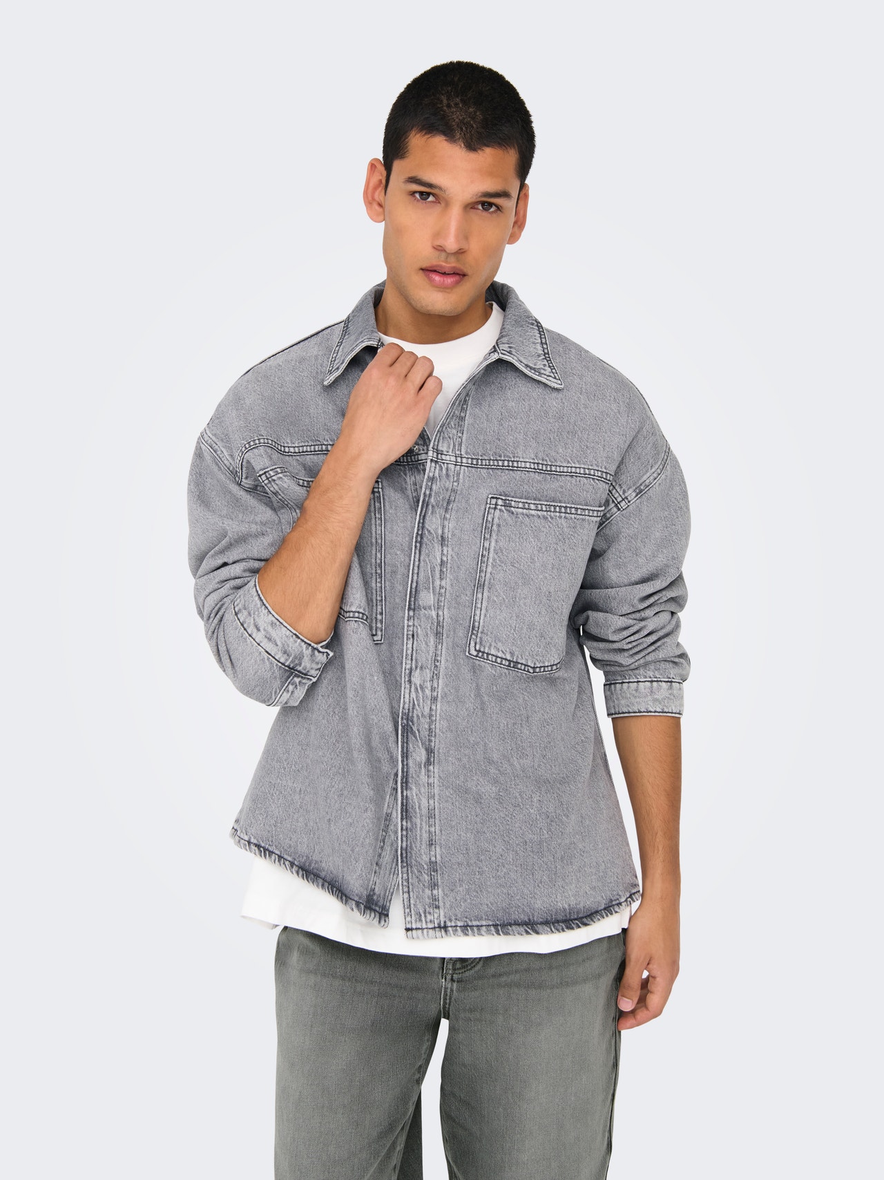 ONLY & SONS ONSEMIL Chaqueta vaquera -Grey Denim - 22034613