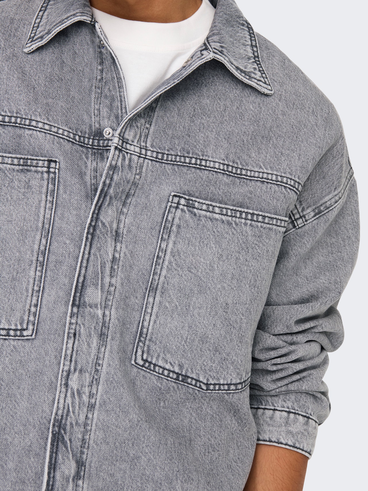 ONLY & SONS ONSEMIL Denim jacket -Grey Denim - 22034613