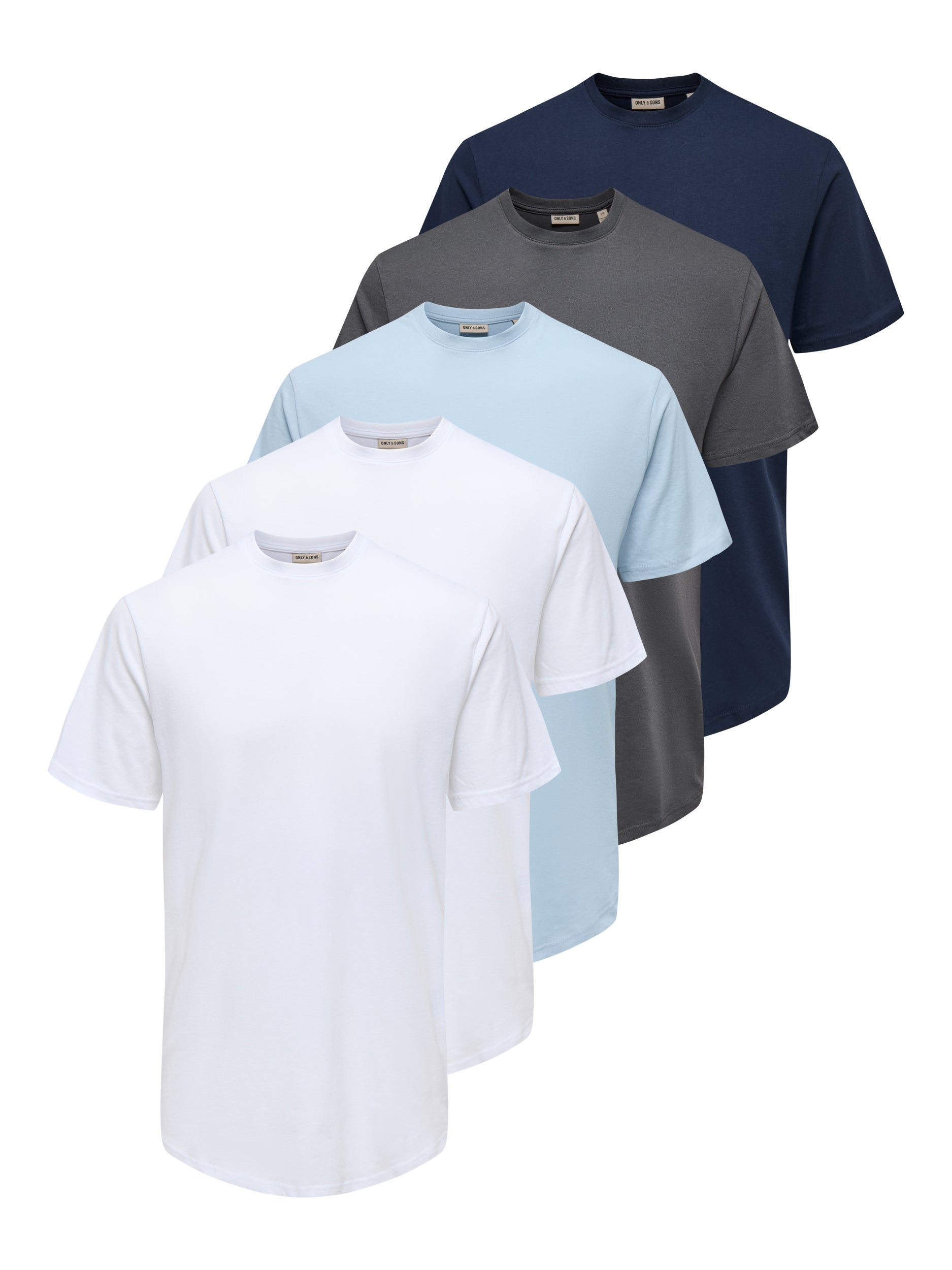 Thumbnail - Onsjeff 5er-pack T-shirt