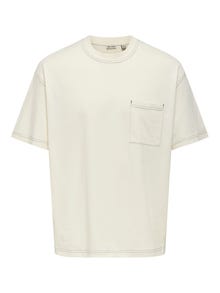 ONLY & SONS ONSLARRY Camiseta -Gardenia - 22035186